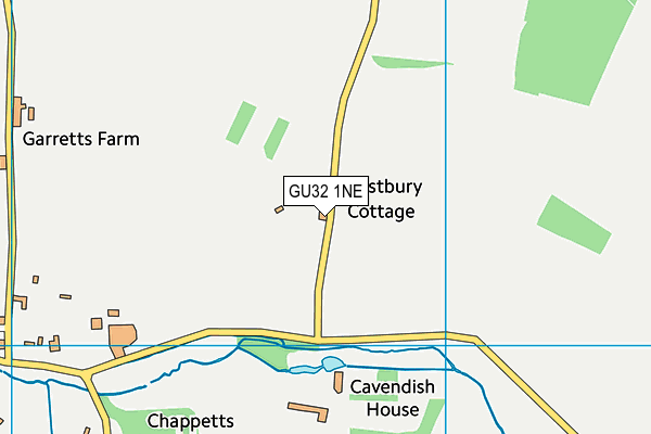 GU32 1NE map - OS VectorMap District (Ordnance Survey)