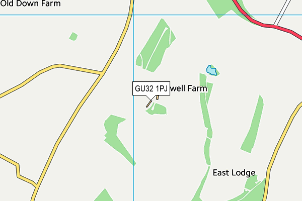 GU32 1PJ map - OS VectorMap District (Ordnance Survey)