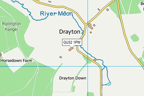 GU32 1PW map - OS VectorMap District (Ordnance Survey)