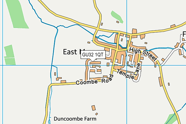 East Meon Recreation Ground map (GU32 1QT) - OS VectorMap District (Ordnance Survey)
