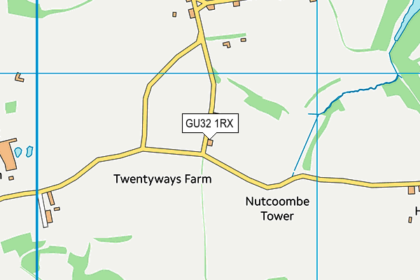 GU32 1RX map - OS VectorMap District (Ordnance Survey)