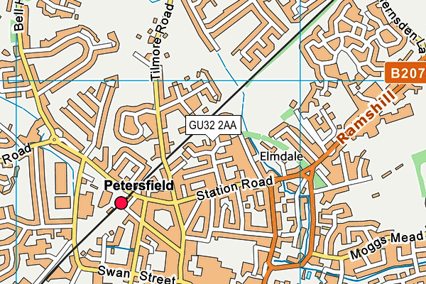 GU32 2AA map - OS VectorMap District (Ordnance Survey)