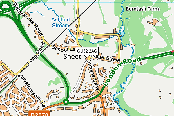 GU32 2AG map - OS VectorMap District (Ordnance Survey)