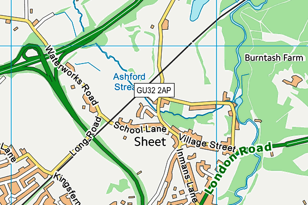 GU32 2AP map - OS VectorMap District (Ordnance Survey)
