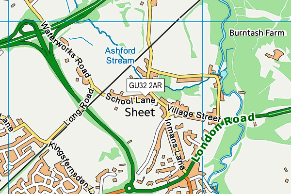 GU32 2AR map - OS VectorMap District (Ordnance Survey)