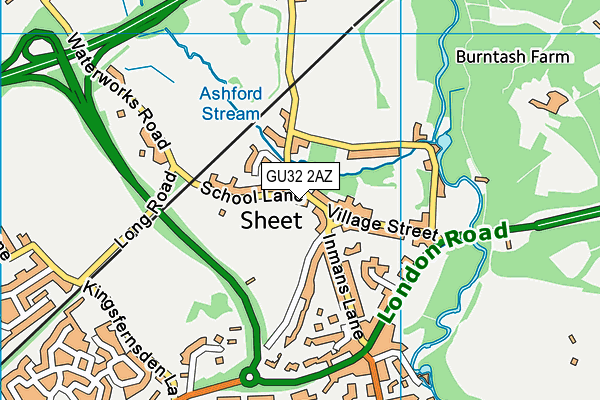 GU32 2AZ map - OS VectorMap District (Ordnance Survey)