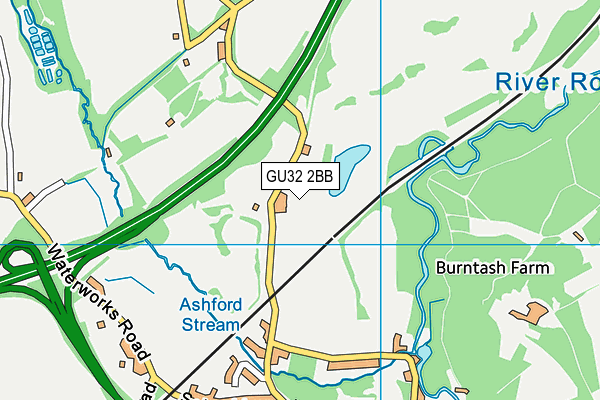 GU32 2BB map - OS VectorMap District (Ordnance Survey)