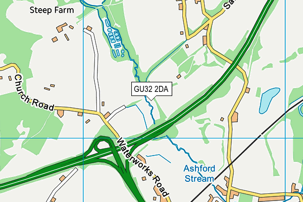 Steep Cricket Club map (GU32 2DA) - OS VectorMap District (Ordnance Survey)