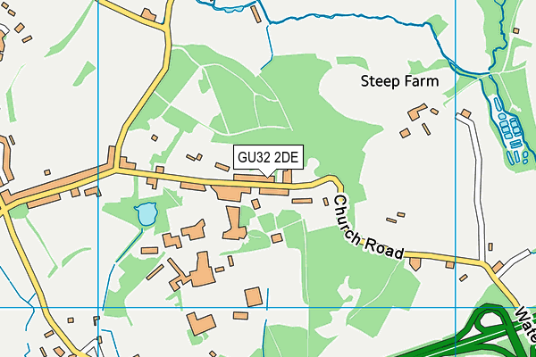 Steep Church of England Voluntary Controlled Primary School map (GU32 2DE) - OS VectorMap District (Ordnance Survey)