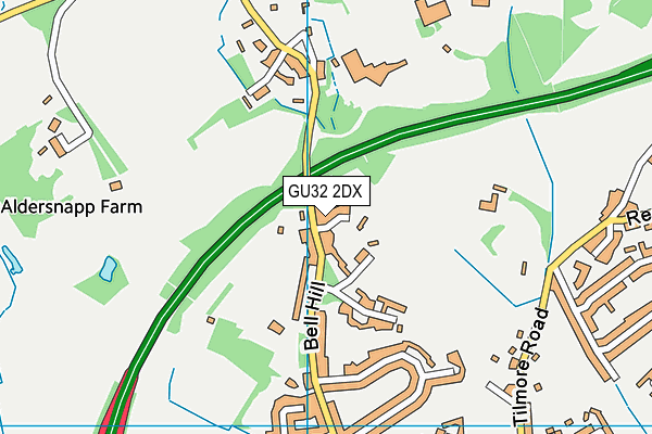 GU32 2DX map - OS VectorMap District (Ordnance Survey)