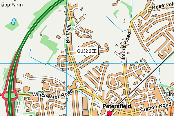 GU32 2EE map - OS VectorMap District (Ordnance Survey)