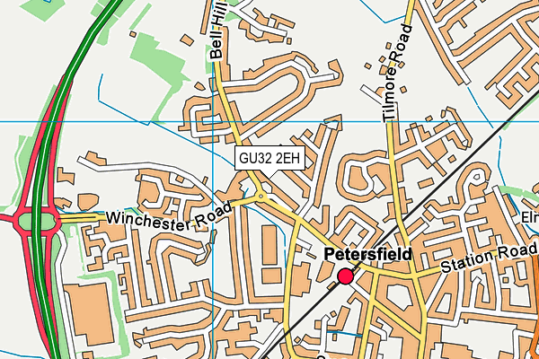 GU32 2EH map - OS VectorMap District (Ordnance Survey)
