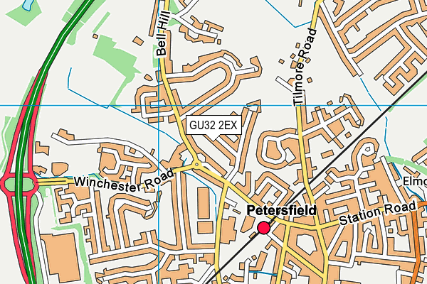 GU32 2EX map - OS VectorMap District (Ordnance Survey)