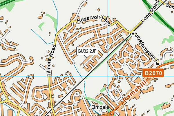 GU32 2JF map - OS VectorMap District (Ordnance Survey)