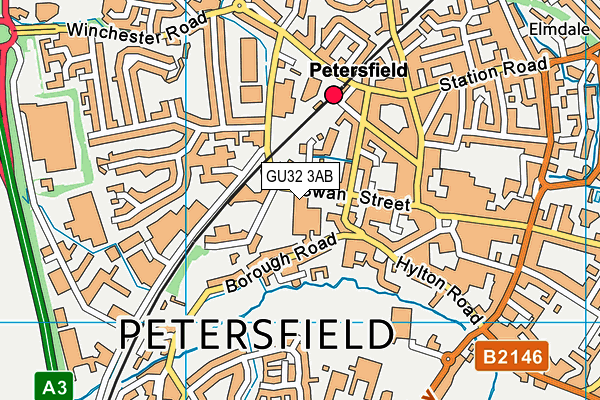 GU32 3AB map - OS VectorMap District (Ordnance Survey)