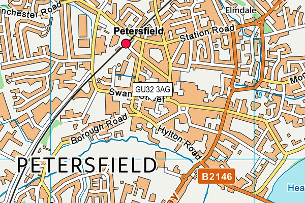 GU32 3AG map - OS VectorMap District (Ordnance Survey)