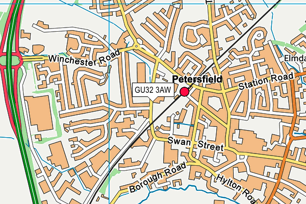 GU32 3AW map - OS VectorMap District (Ordnance Survey)