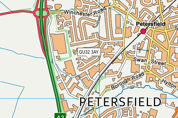 GU32 3AY map - OS VectorMap District (Ordnance Survey)