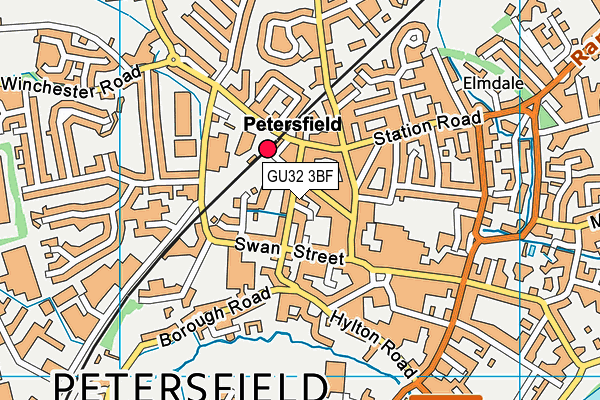 GU32 3BF map - OS VectorMap District (Ordnance Survey)