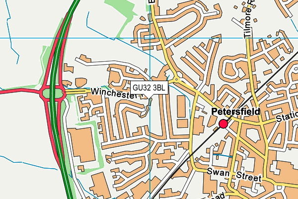 GU32 3BL map - OS VectorMap District (Ordnance Survey)