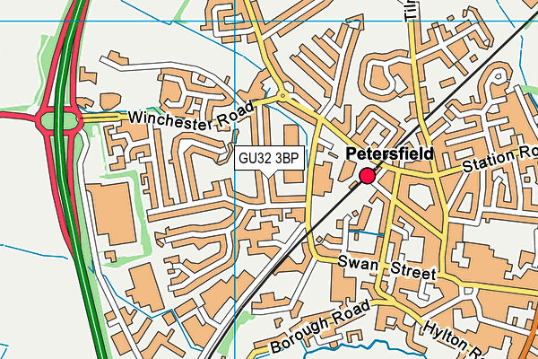 GU32 3BP map - OS VectorMap District (Ordnance Survey)