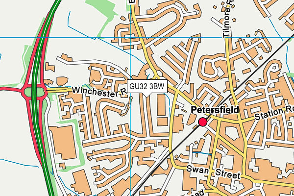 GU32 3BW map - OS VectorMap District (Ordnance Survey)