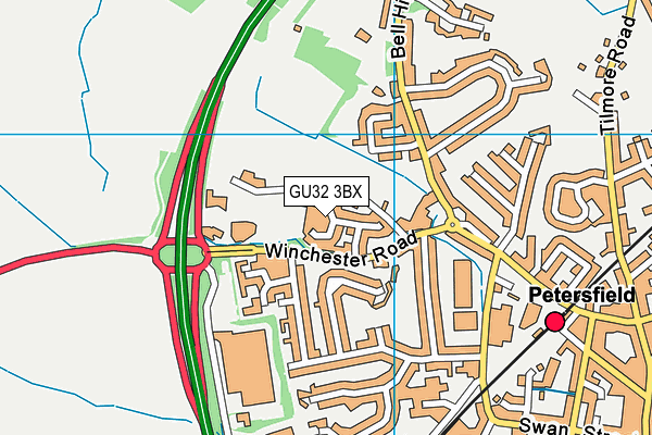 GU32 3BX map - OS VectorMap District (Ordnance Survey)