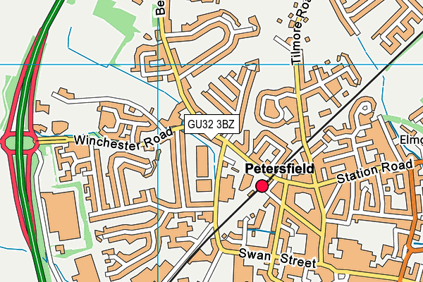 GU32 3BZ map - OS VectorMap District (Ordnance Survey)