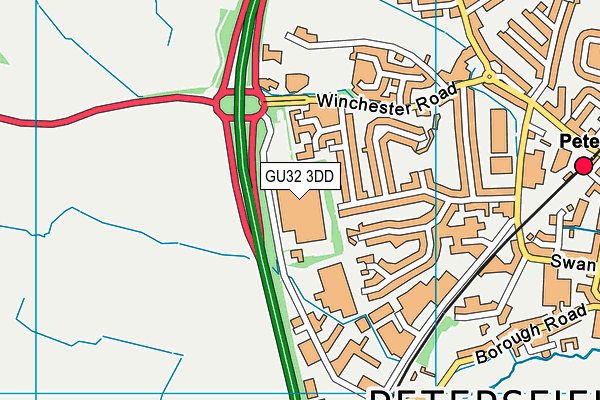 GU32 3DD map - OS VectorMap District (Ordnance Survey)