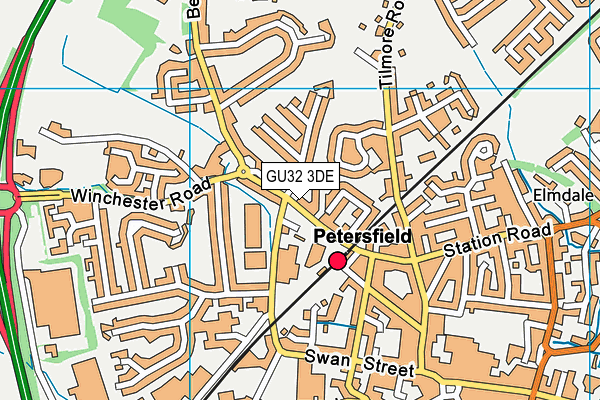 GU32 3DE map - OS VectorMap District (Ordnance Survey)