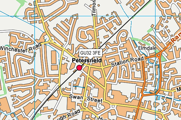 GU32 3FE map - OS VectorMap District (Ordnance Survey)