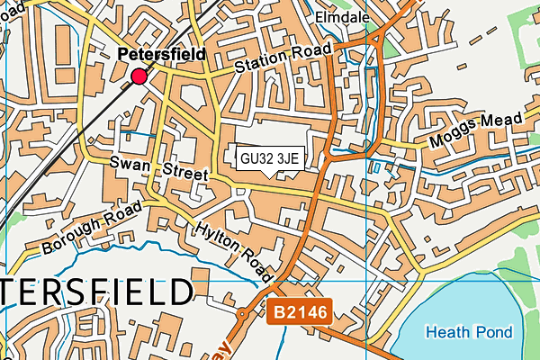 GU32 3JE map - OS VectorMap District (Ordnance Survey)