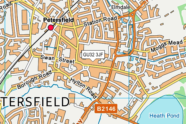 GU32 3JF map - OS VectorMap District (Ordnance Survey)