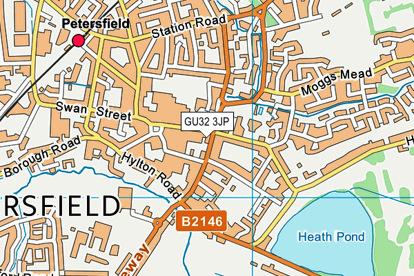 GU32 3JP map - OS VectorMap District (Ordnance Survey)