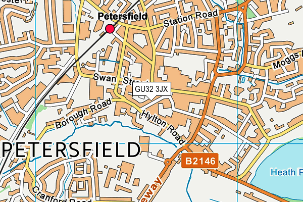 GU32 3JX map - OS VectorMap District (Ordnance Survey)