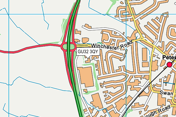 GU32 3QY map - OS VectorMap District (Ordnance Survey)