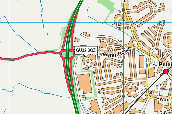 GU32 3QZ map - OS VectorMap District (Ordnance Survey)