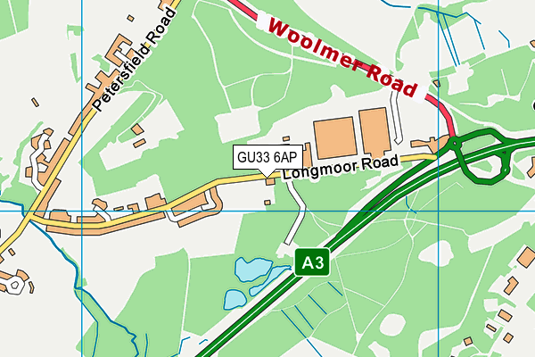 GU33 6AP map - OS VectorMap District (Ordnance Survey)