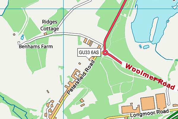 GU33 6AS map - OS VectorMap District (Ordnance Survey)