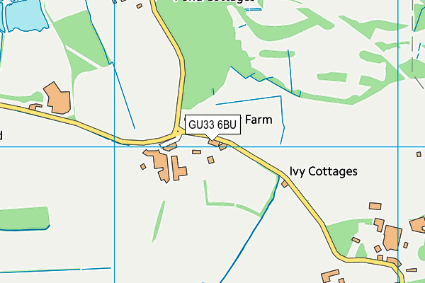 GU33 6BU map - OS VectorMap District (Ordnance Survey)