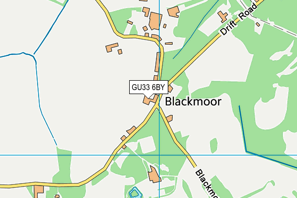 GU33 6BY map - OS VectorMap District (Ordnance Survey)