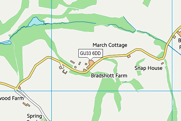 GU33 6DD map - OS VectorMap District (Ordnance Survey)