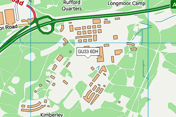 GU33 6DH map - OS VectorMap District (Ordnance Survey)