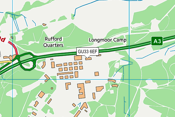 GU33 6EF map - OS VectorMap District (Ordnance Survey)