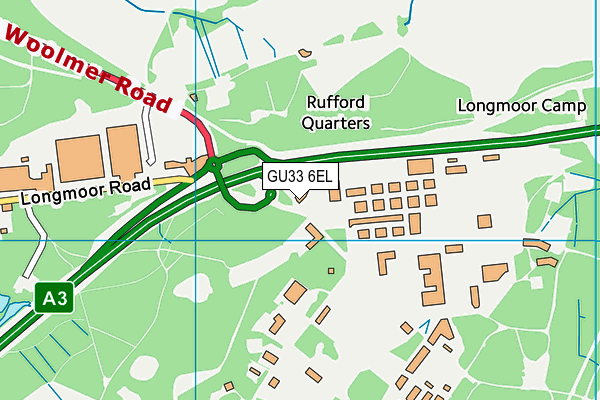 GU33 6EL map - OS VectorMap District (Ordnance Survey)