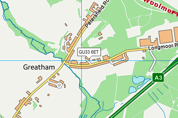 GU33 6ET map - OS VectorMap District (Ordnance Survey)