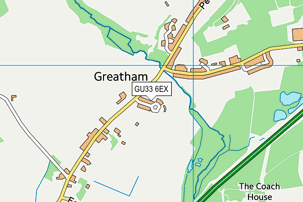 GU33 6EX map - OS VectorMap District (Ordnance Survey)