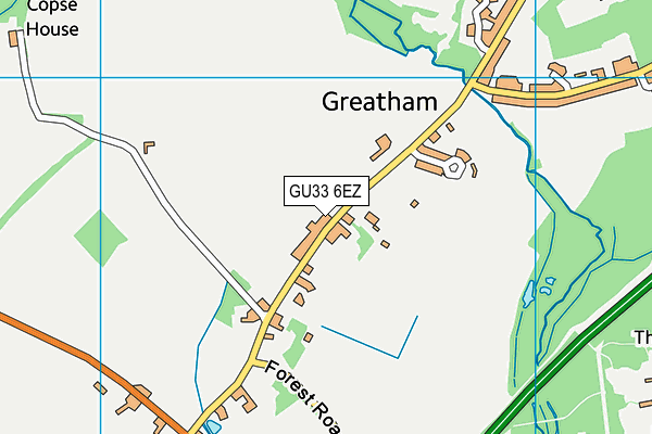 GU33 6EZ map - OS VectorMap District (Ordnance Survey)