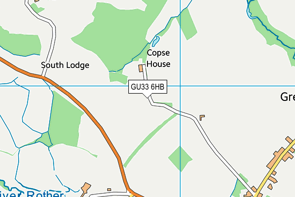 GU33 6HB map - OS VectorMap District (Ordnance Survey)