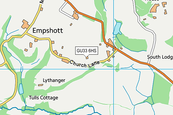 GU33 6HS map - OS VectorMap District (Ordnance Survey)